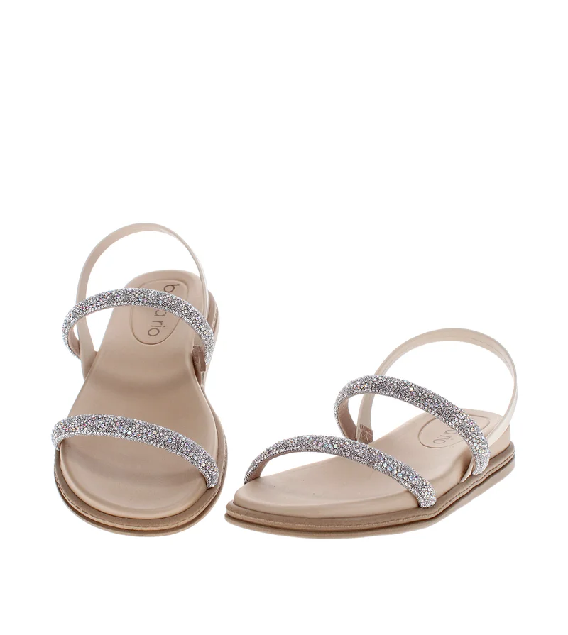 Beira Rio Crystal Sandals for Women with Back Strap – Stylish & Supportive sling Back Ladies Sandals for Women | Best Price UAE