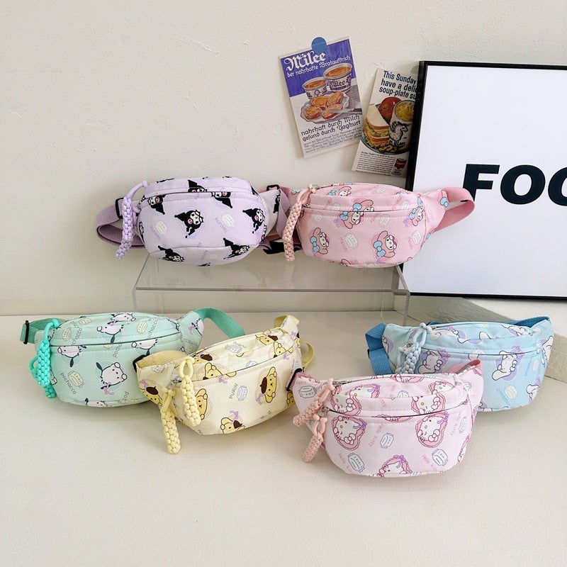 Children'S Waist Bag Puppy Shoulder Bag New Style Fresh Cartoon Children'S Chest Bag Large Capacity Macaron Casual Bag - Image 3