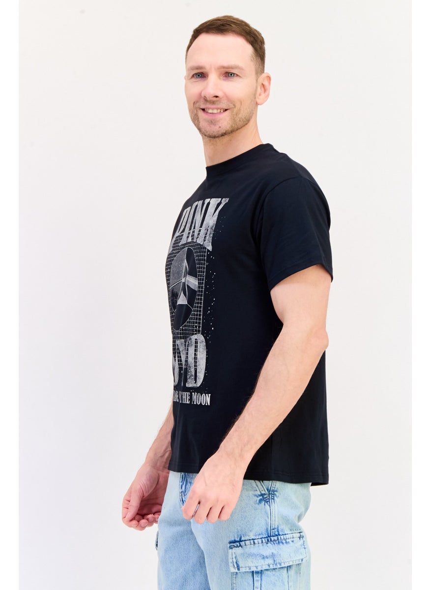 PINK FLOYD Men Crew Neck Short Sleeves Graphic Print T-Shirt, Black  - Image 4