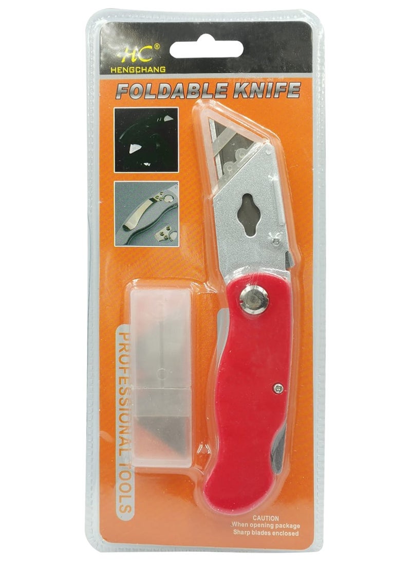 HC Folding Precision Trimming Tool with Quick Change Mechanism, Safety Lock, Non-Slip Handle, Extra Refills for DIY Projects - Image 2