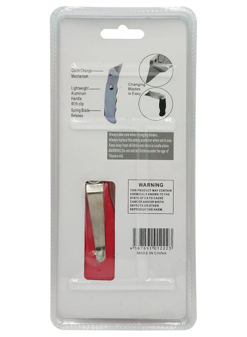 HC Folding Precision Trimming Tool with Quick Change Mechanism, Safety Lock, Non-Slip Handle, Extra Refills for DIY Projects - Image 3
