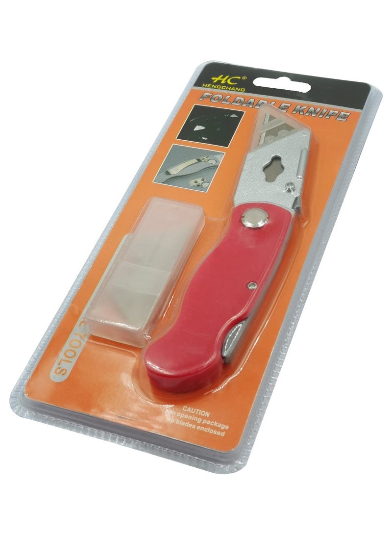 HC Folding Precision Trimming Tool with Quick Change Mechanism, Safety Lock, Non-Slip Handle, Extra Refills for DIY Projects - Image 1