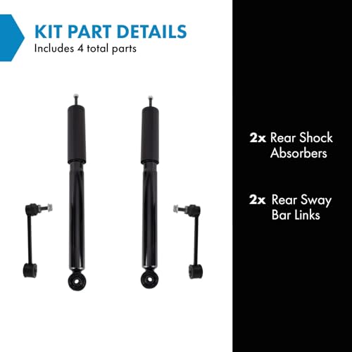 TRQ Rear Suspension Kit Shock Absorber Sway Bar Stabilizer Link Compatible with 2013-2019 Cadillac ATS 2014-2019 CTS - Image 2