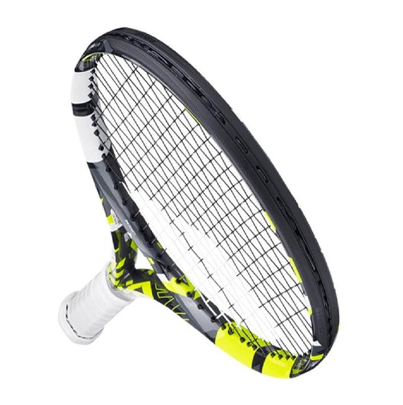 بابولات مضرب تنس بابولات بيور ايرو تيم غير مشدود رمادي أصفر أبيض - Image 4