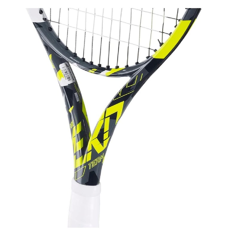 بابولات مضرب تنس بابولات بيور ايرو تيم غير مشدود رمادي أصفر أبيض - Image 5