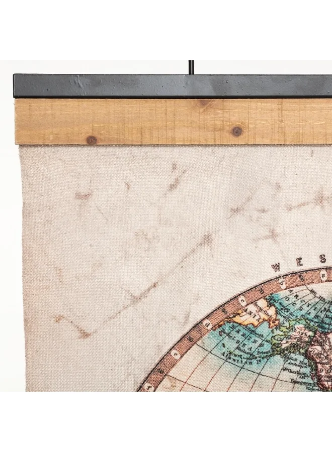 atmosphera High Definition World Wild Hanging Canvas Frame Multicolour 100 x 78 cm 182112