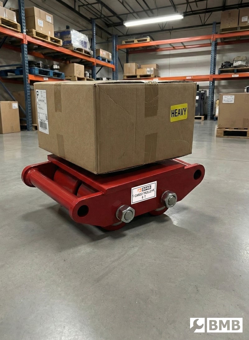 BMB tools 6Ton Industrial Machinery Mover with 360° Rotation Cap Dolly Skate - 4 Wheels, 13,200lbs - Heavy-Duty Machine Equipment Cargo Trolley with Easy Handling - for Warehouse, Factory & Logistics Use - Image 4