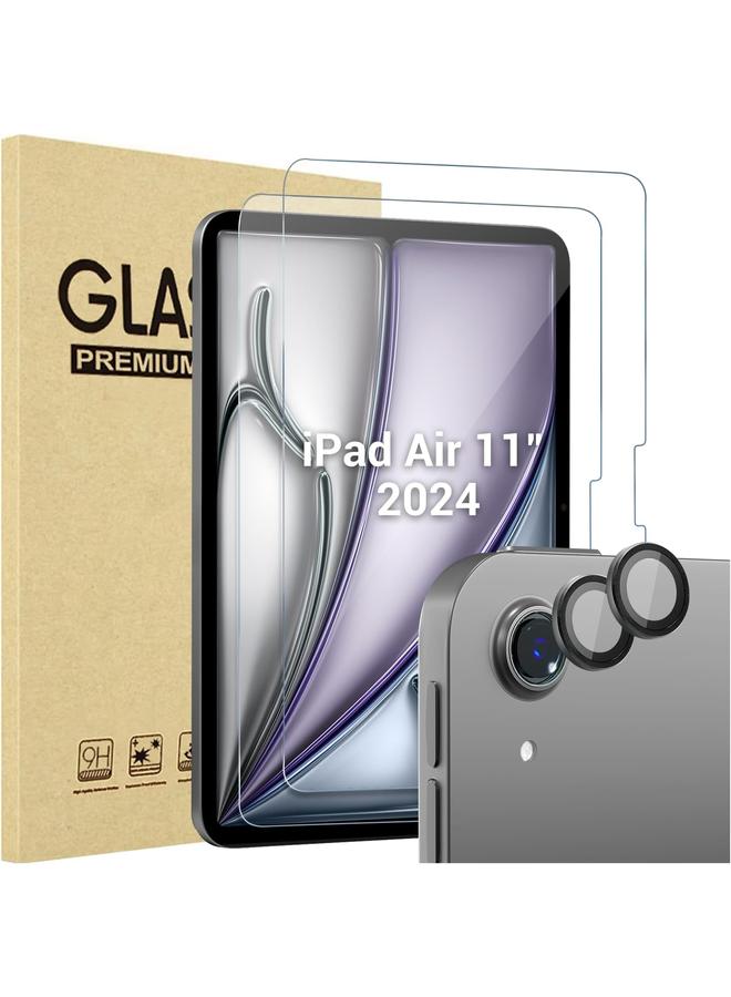 Procases 2+2 Pack Screen Protector For Ipad Air 6Th Generation 11 Inch M2 2024 Camera Lens Protector With Tempered Glass For Ipad Air 6 Grey - Image 1