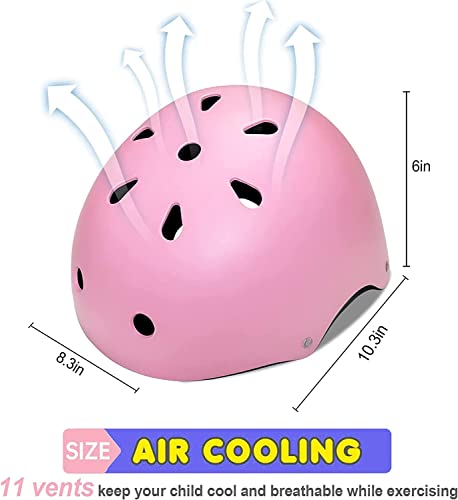 TCCVANAS Adjustable Kids Helmet with Knee Pad, Elbow Pads & Wrist Guards - Toddler Bike Helmets for Ages 3-5, 5-8, 8-14 Years - Perfect for Skating, Biking, Cycling, and Skateboard - for Boys and Girls - Image 3
