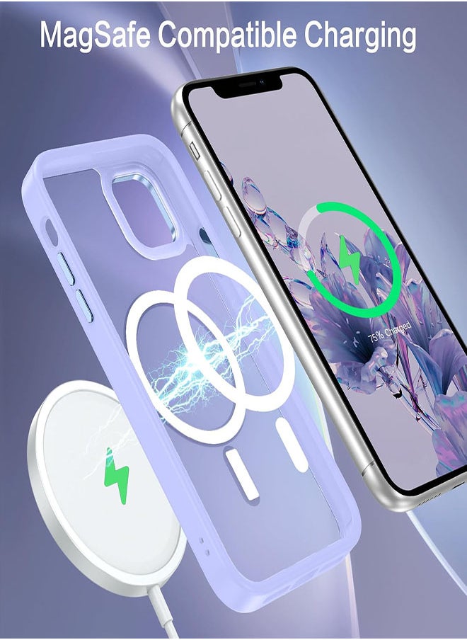 Case BENTOBEN Magnetic Iphone 11, Compatible with Wireless Charger and Magsafe Card Wallet, Simple Clear Shockproof Drop Resistant Anti-Fingerprint Case Compatible with Iphone 11 - Lavender