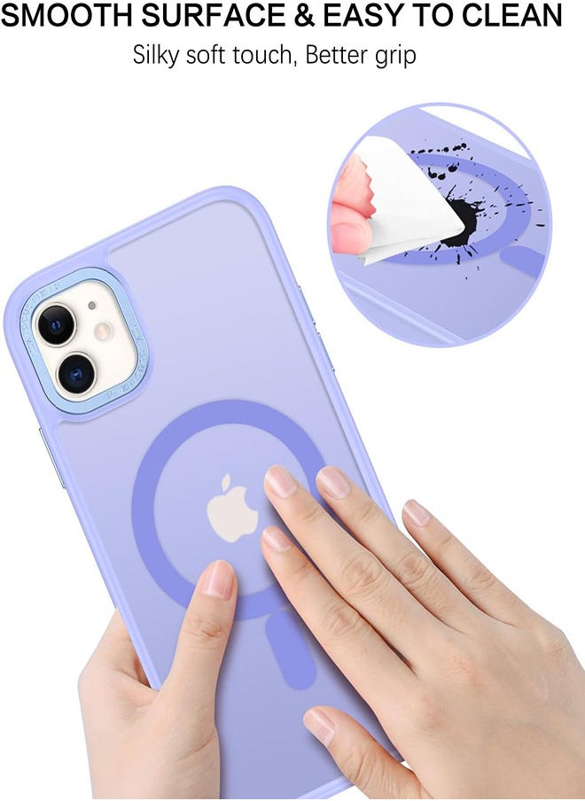Case BENTOBEN Magnetic Iphone 11, Compatible with Wireless Charger and Magsafe Card Wallet, Simple Clear Shockproof Drop Resistant Anti-Fingerprint Case Compatible with Iphone 11 - Lavender