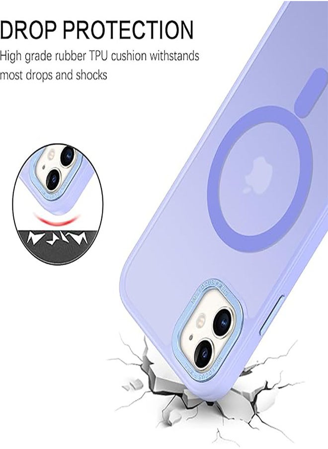 Case BENTOBEN Magnetic Iphone 11, Compatible with Wireless Charger and Magsafe Card Wallet, Simple Clear Shockproof Drop Resistant Anti-Fingerprint Case Compatible with Iphone 11 - Lavender