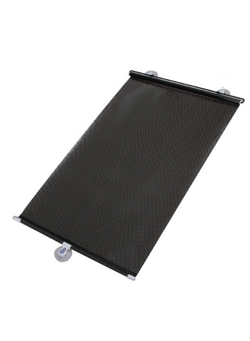 50*125 Black 【3 Suction Cups Included】 Retractable Car Sunshade, Large Windshield Sunshade, Protective Automatic Roller Blind Sunshade, Suitable For Small Business, Medium, Suv, Large Truck - Image 1
