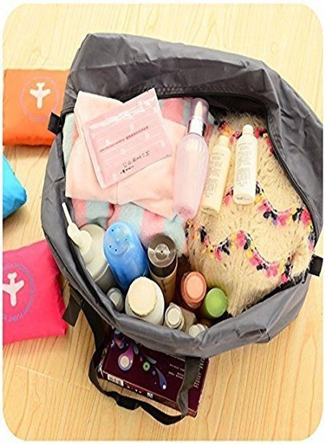 GLOWICK Waterproof Foldable Super Large Capacity Storage Luggage Bag for Travel, Picnic, Tour, Sports Or Gym, Can Attach On The Handle of Suitcase with Storage Pouch (1Pcs) - Image 3
