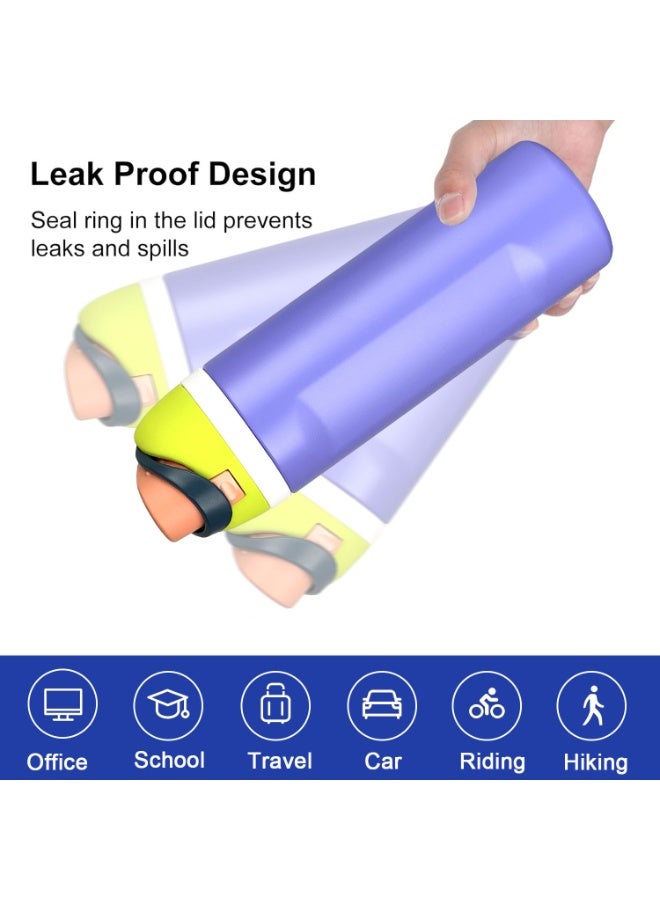 روییيس زجاجة مياه معزولة من الفولاذ المقاوم للصدأ سعة 24 أونصة مع قشة وغطاء، مانعة للتسرب وخالية من مادة BPA، ترمس للمشروبات الساخنة والباردة للصالة الرياضية والرياضة والسفر والمشي لمسافات طويلة والمدرسة - Image 2