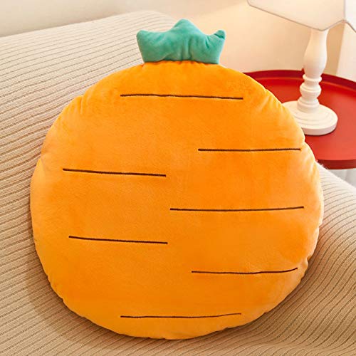 Peach Cuddle Carrot Shaped Velvet Cushion (16x16 inch, Orange) - Image 1