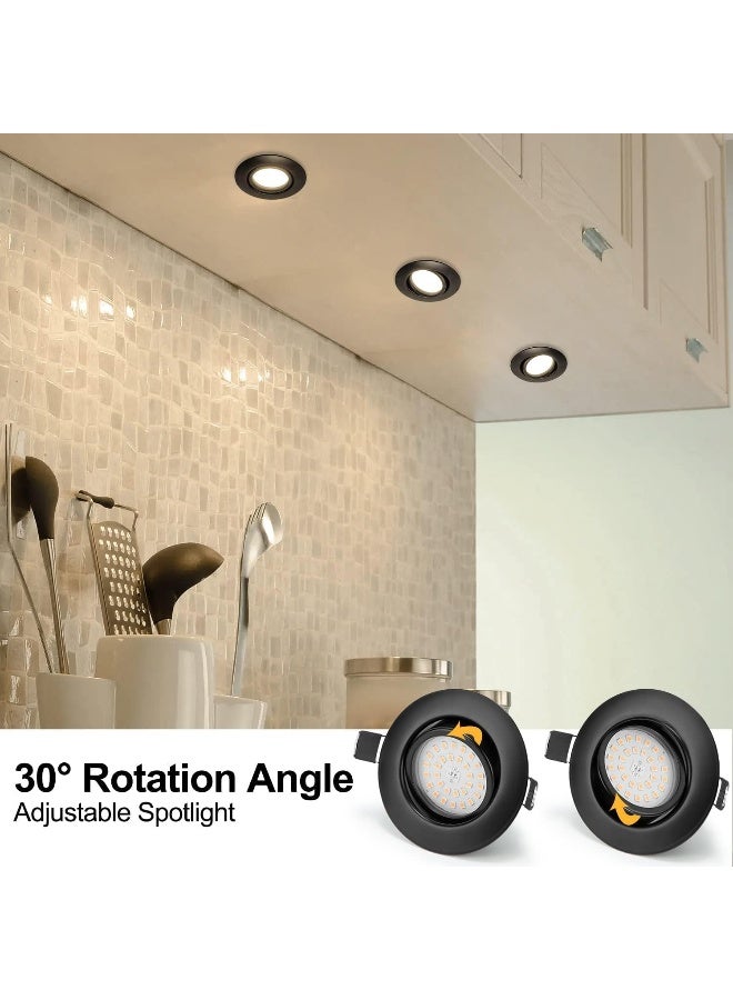 Melfi Adjustable Round Led Downlight 7W 240Vac -Black Ceiling Spotlight Ip40 Rated | For Indoor Home And Office Use (Daylight, Pack Of 4) - Image 5