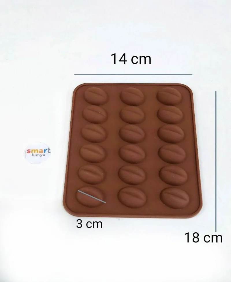 Hobs Coffee Bean Silicone Mold Chocolate Muffin Soap Scented Stone Candle Epoxy Mold 18 Holes