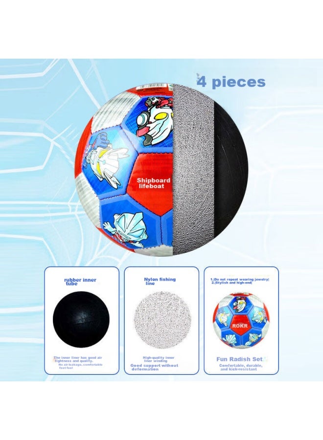 Haha Ball Ultraman Children's Toy Ball, No. 3 Soccer Ball, Pat Ball, 1-6 Years Old Small Rubber Ball, Laser Version, Birthday And Holiday Gift - Image 5