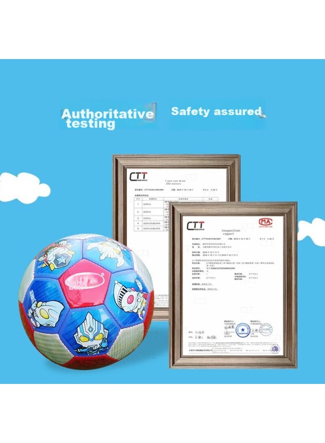 Haha Ball Ultraman Children's Toy Ball, No. 3 Soccer Ball, Pat Ball, 1-6 Years Old Small Rubber Ball, Laser Version, Birthday And Holiday Gift - Image 1
