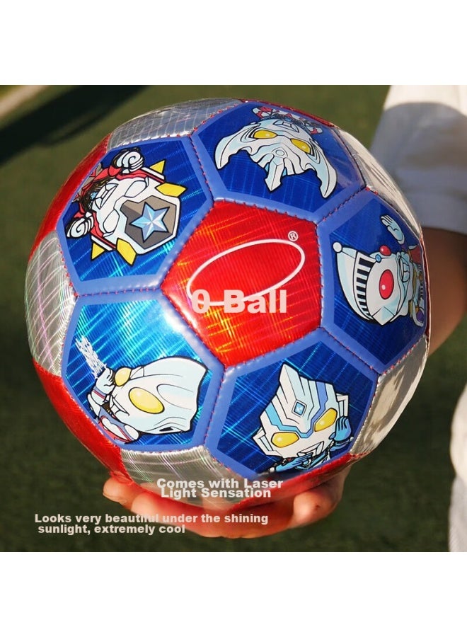 Haha Ball Ultraman Children's Toy Ball, No. 3 Soccer Ball, Pat Ball, 1-6 Years Old Small Rubber Ball, Laser Version, Birthday And Holiday Gift - Image 3