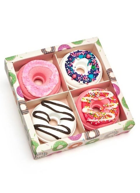 4-Piece Donut Designed Bath Bomb Set
