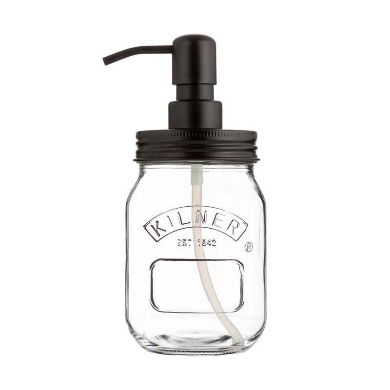 Kilner Premium 500ml Glass Liquid Soap & Lotion Dispenser | Refillable Bathroom/Kitchen Bottle with Stainless Steel Pump | BPA-Free, Rust-Resistant, Eco-Friendly - Image 2