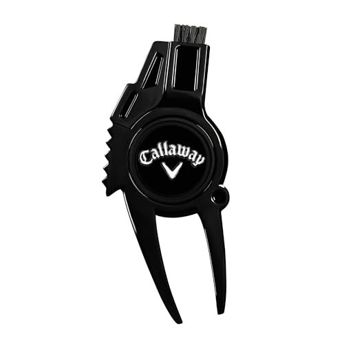 Callaway 4in1 Golf Divot Repair Tool Black Chrome - Image 1
