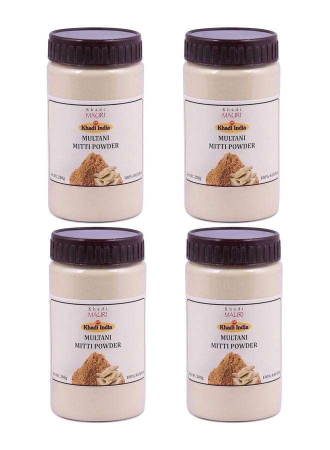 Khadi Mauri Herbal Multani Mitti Powder-Lightens & Brightens Skin, Fights Spots & Boosts Glow - 800 g (Pack of 4)