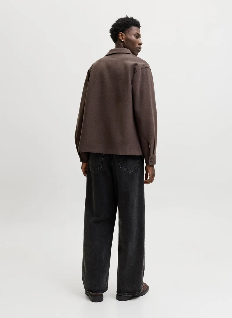 جاك اند جونز Casual Relaxed Fit Long Sleeve Over Shirt