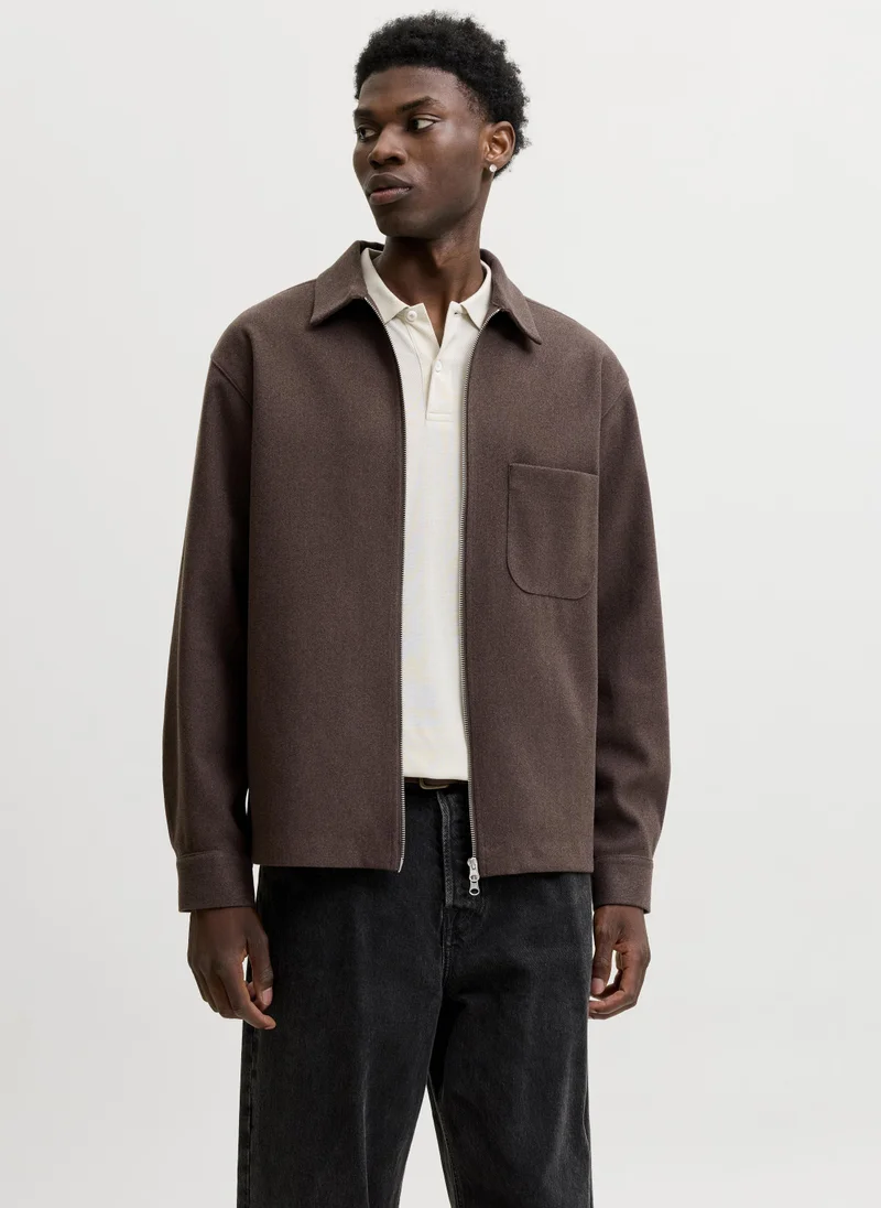 جاك اند جونز Casual Relaxed Fit Long Sleeve Over Shirt