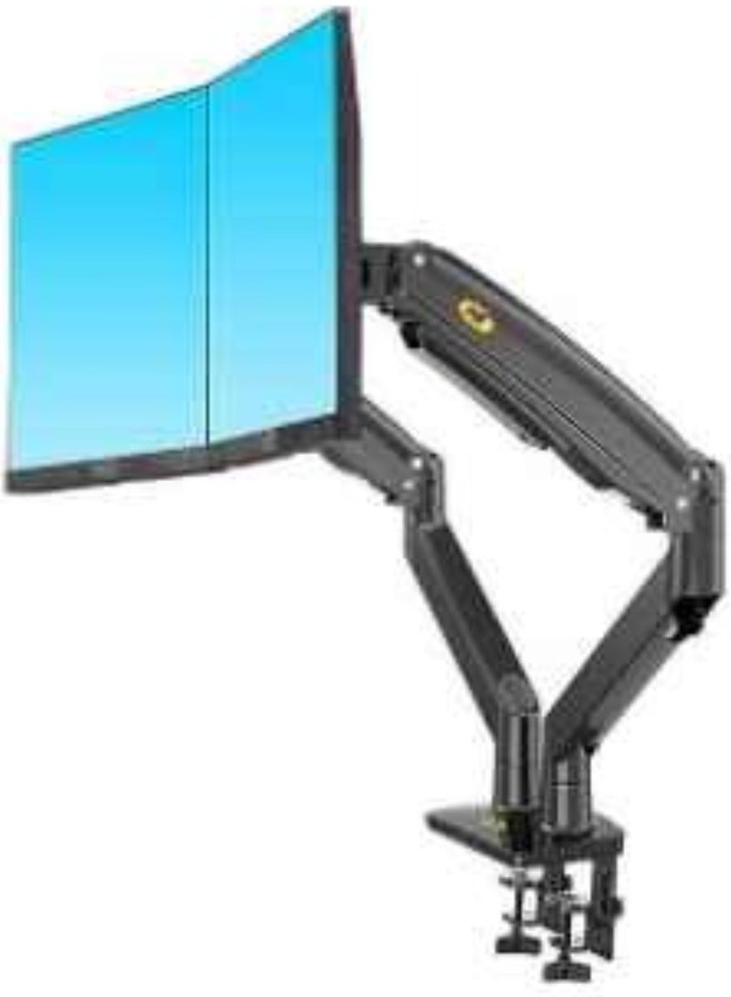 NB North Bayou Dual Monitor Desk Stand Full Motion Swivel Computer Arm For Two Screens 17-27 Inch with 4.4~19.8lbs Load Capacity Each Display F160 Black - Image 1