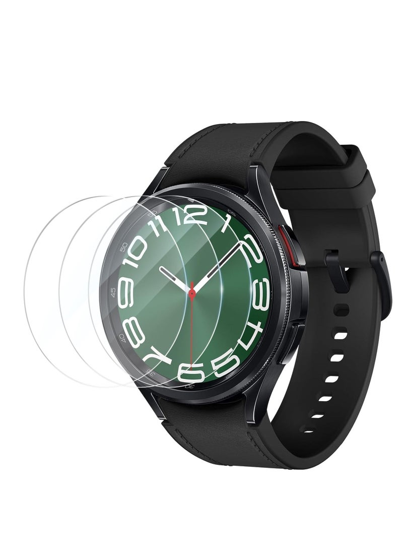 3 Pack 9H Hardness Tempered Glass Screen Protector for Samsung Galaxy Watch 6 Classic (43MM) - Image 1