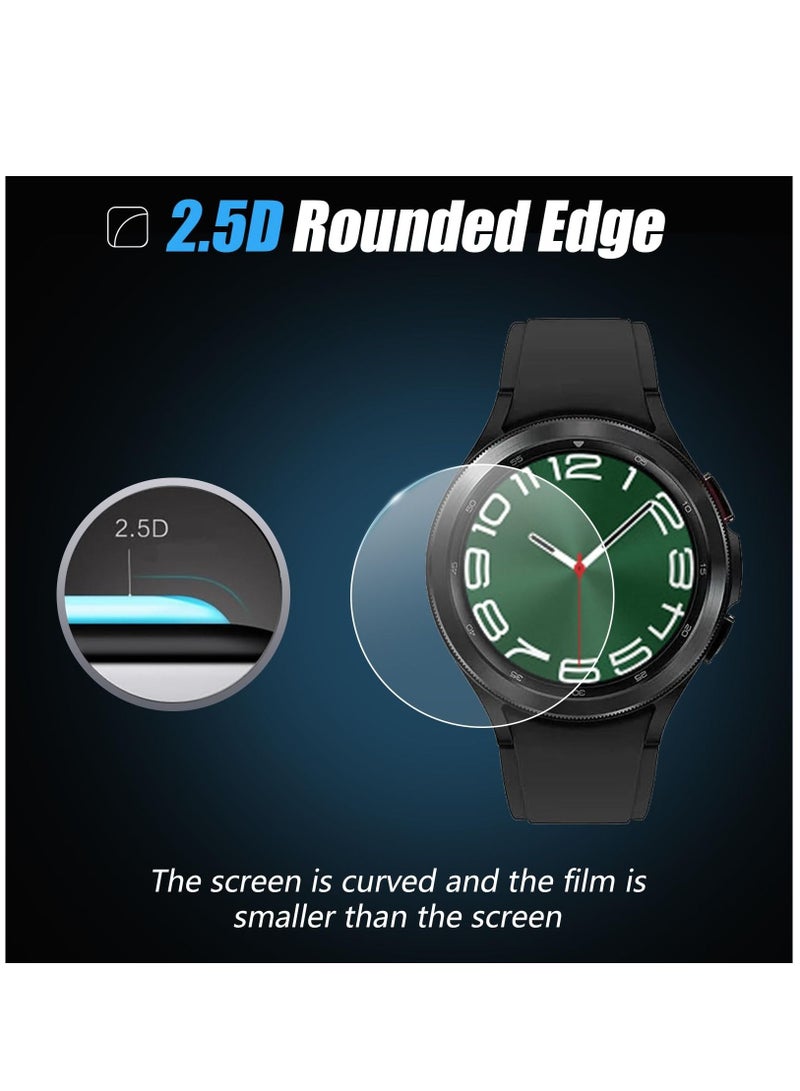 3 Pack 9H Hardness Tempered Glass Screen Protector for Samsung Galaxy Watch 6 Classic (43MM) - Image 5
