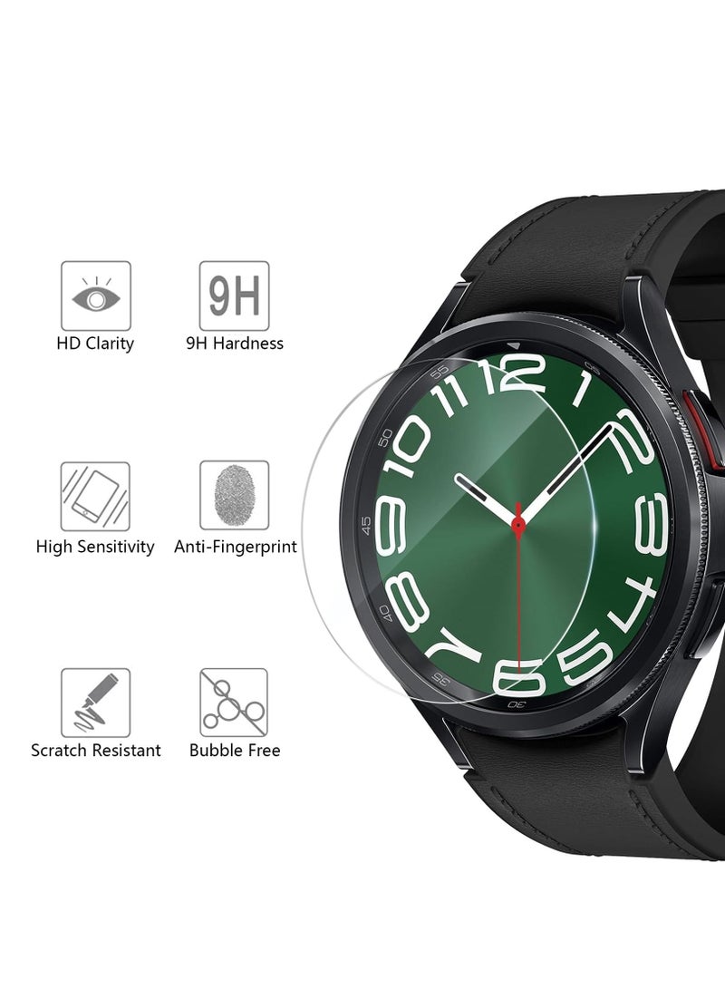 3 Pack 9H Hardness Tempered Glass Screen Protector for Samsung Galaxy Watch 6 Classic (43MM) - Image 3