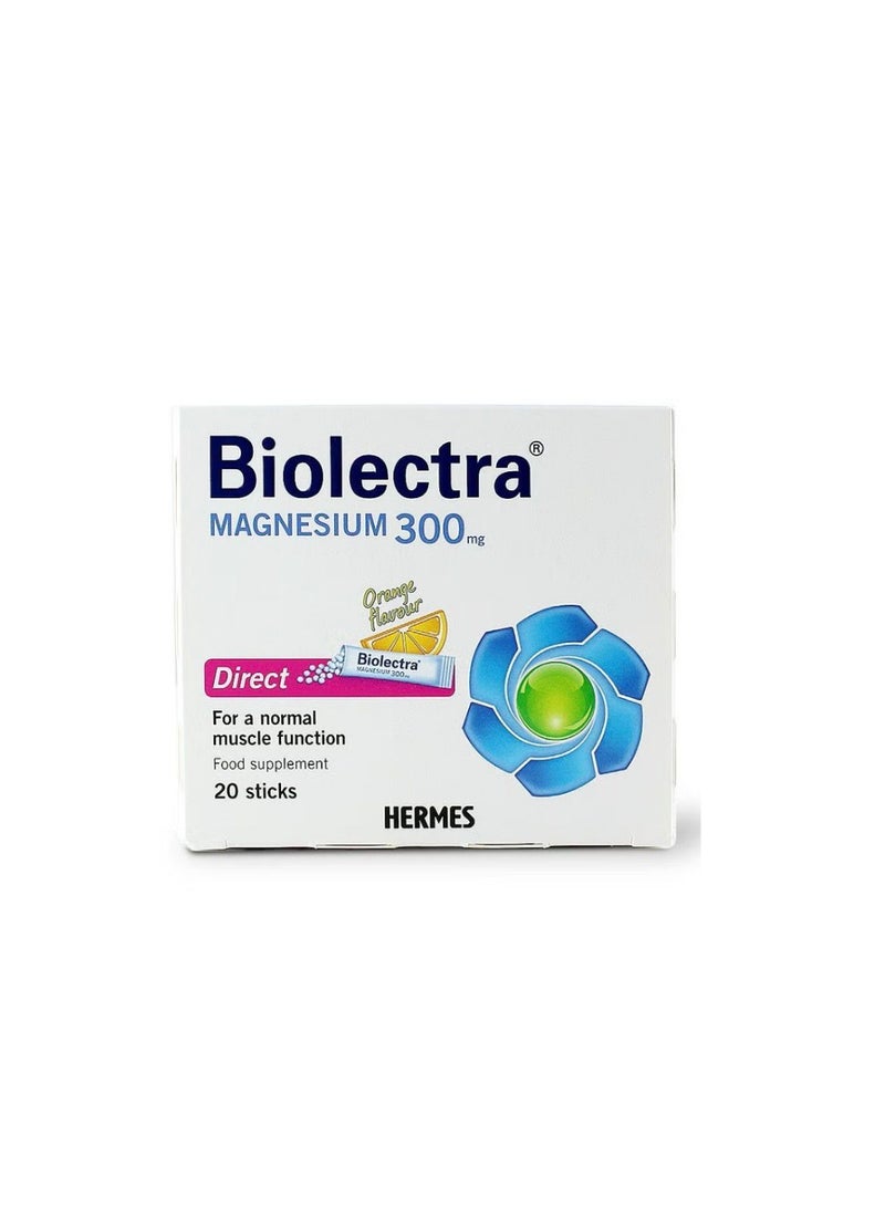 BIOLECTRA MAGNESIUM 300 MG ORANGE STICK 20 STICKS