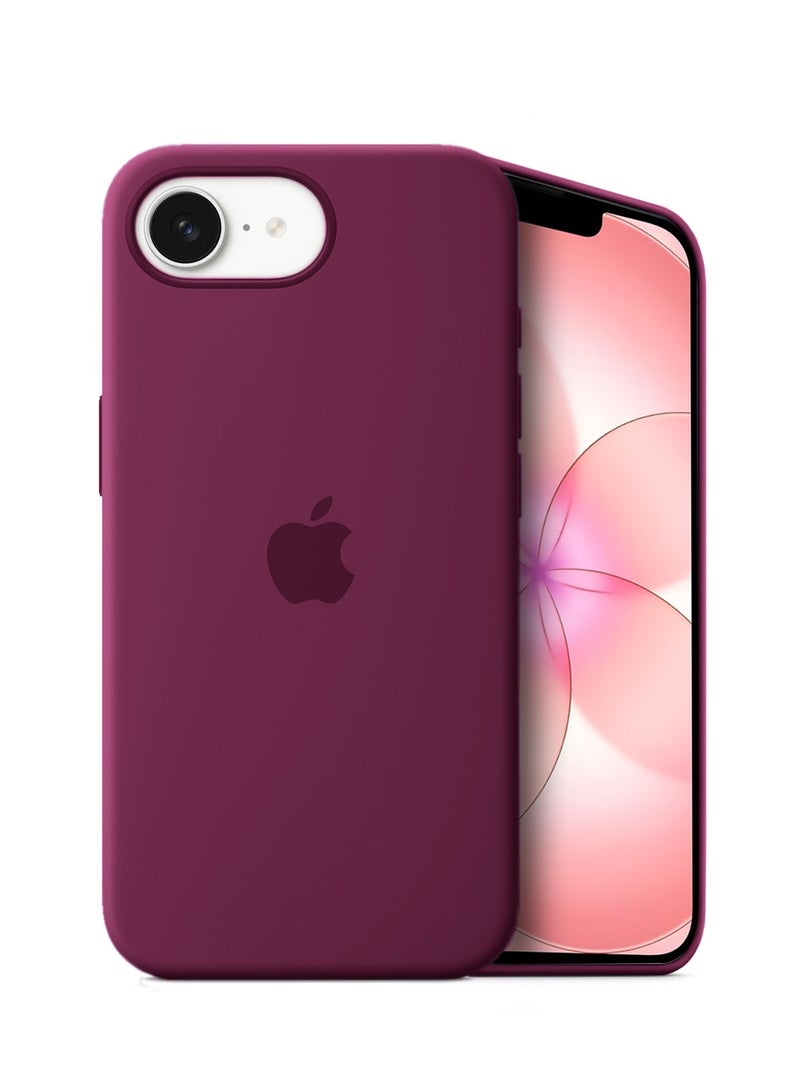 Wtech Apple iPhone 17e 5G 2026 Premium Soft Liquid Silicone Case Cover (MCRPSN) - Plum - Image 1