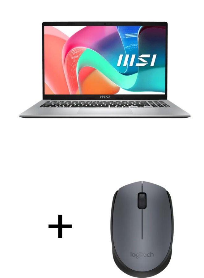 MSI MODERN 15 F1MG Laptop with 15.6 Inch Full HD / intel core 7 150u / 8 Gigabyte / 512 Gigabyte SSD / Intel Graphics / with Logitech M170 Wireless Usb Mouse Urban Silver - Image 1