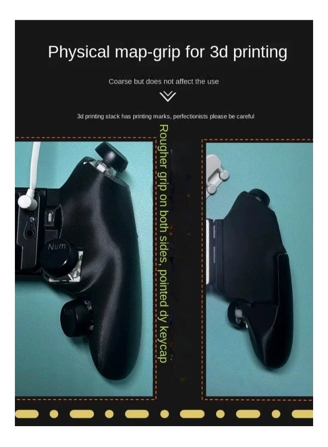 Sarafox 6-Button, 8-Finger Mobile Game Controller with Cooling Fan for Cooling and Heat Dissipation During Gaming, with a Physical Button Press Handle, Continuous Click, Continuous Macro Shooting - Image 5