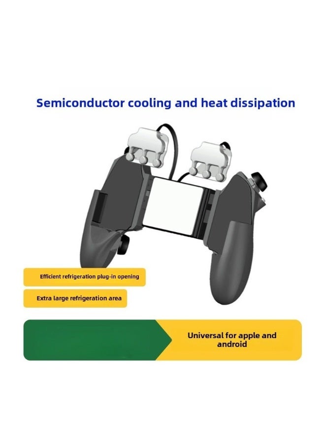 Sarafox 6-Button, 8-Finger Mobile Game Controller with Cooling Fan for Cooling and Heat Dissipation During Gaming, with a Physical Button Press Handle, Continuous Click, Continuous Macro Shooting - Image 3