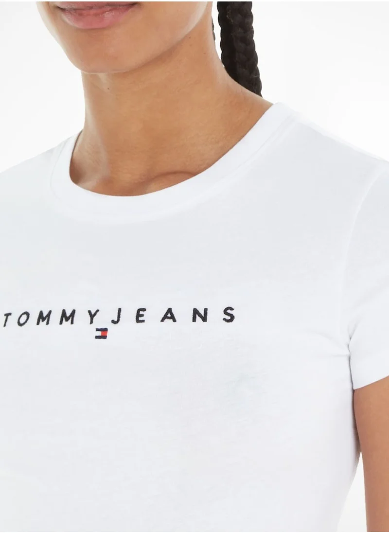 TOMMY JEANS Crew Neck Logo Printed T-Shirt