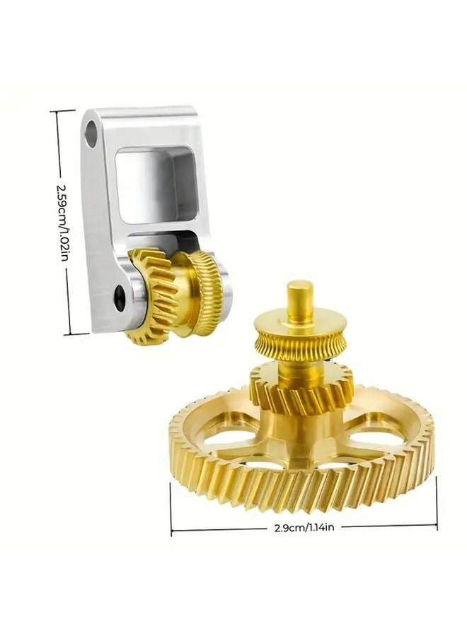 طقم ترس بثق معدني بالكامل لطابعة Bambu Lab P1 X1 Series ثلاثية الأبعاد - ترقية فولاذ ونحاس مطلي بـ DLC - Image 3