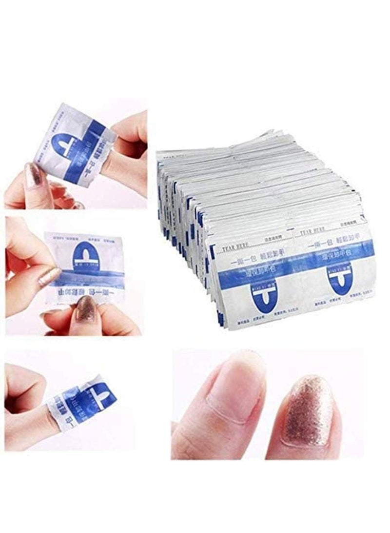 Fanski Nail Polish Remover Pads 100 Pcs Magic Soak-Off Gel Remover, Professional Wraps Soak Off Acrylic Fast Gentle Quality Foil Art Cleaner for Manicure - Image 3