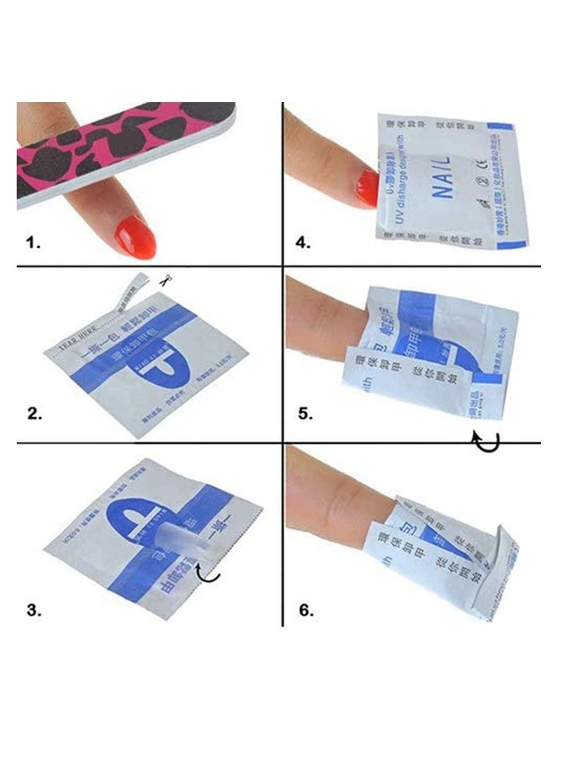 Fanski Nail Polish Remover Pads 100 Pcs Magic Soak-Off Gel Remover, Professional Wraps Soak Off Acrylic Fast Gentle Quality Foil Art Cleaner for Manicure - Image 5