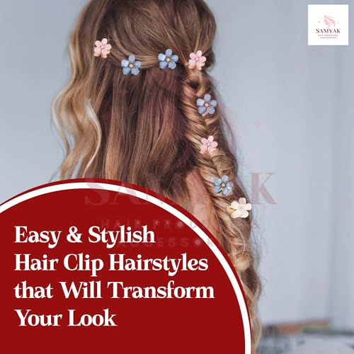 Samyak 12 Pcs Hair Clips Set | Cute Mini Studded Hair Claws Trendy Hair Barrettes For Girls Women | Trendy Hair Clutch Combo Fashion Hair Accessories - Image 2