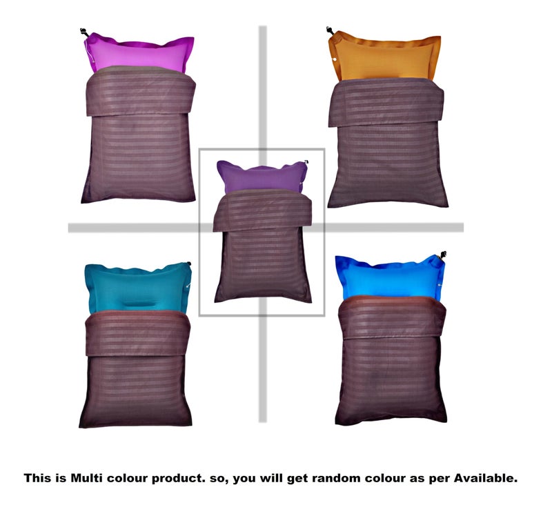 Shivam Mart Rubberized Double Color Soft Cotton Air Travel Pillow (Get Color As Per Available) (Pack of 1), Multicolor  - Image 2