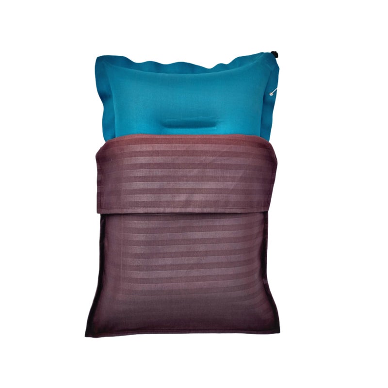 Shivam Mart Rubberized Double Color Soft Cotton Air Travel Pillow (Get Color As Per Available) (Pack of 1), Multicolor  - Image 3