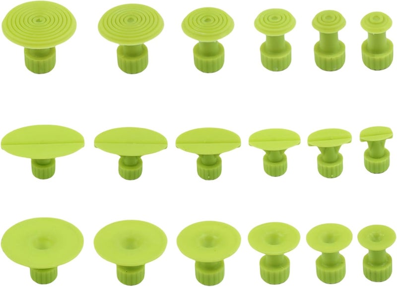Green Nylon Dents Puller Set of 18 Multifunction Size for Effective Car Body Dents Restoration Home or Professional Use Car Maintenance Dents Tool - Image 1