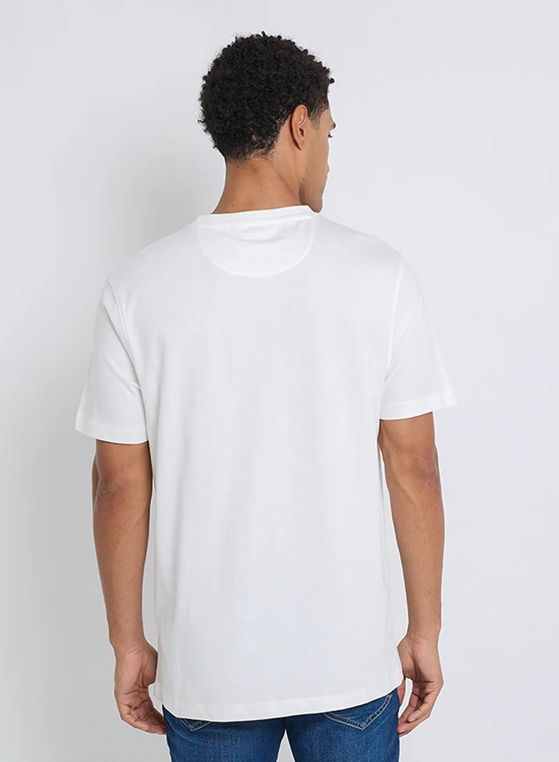 Ben Sherman Pima Cotton Chest Print Crew Neck T-Shirt