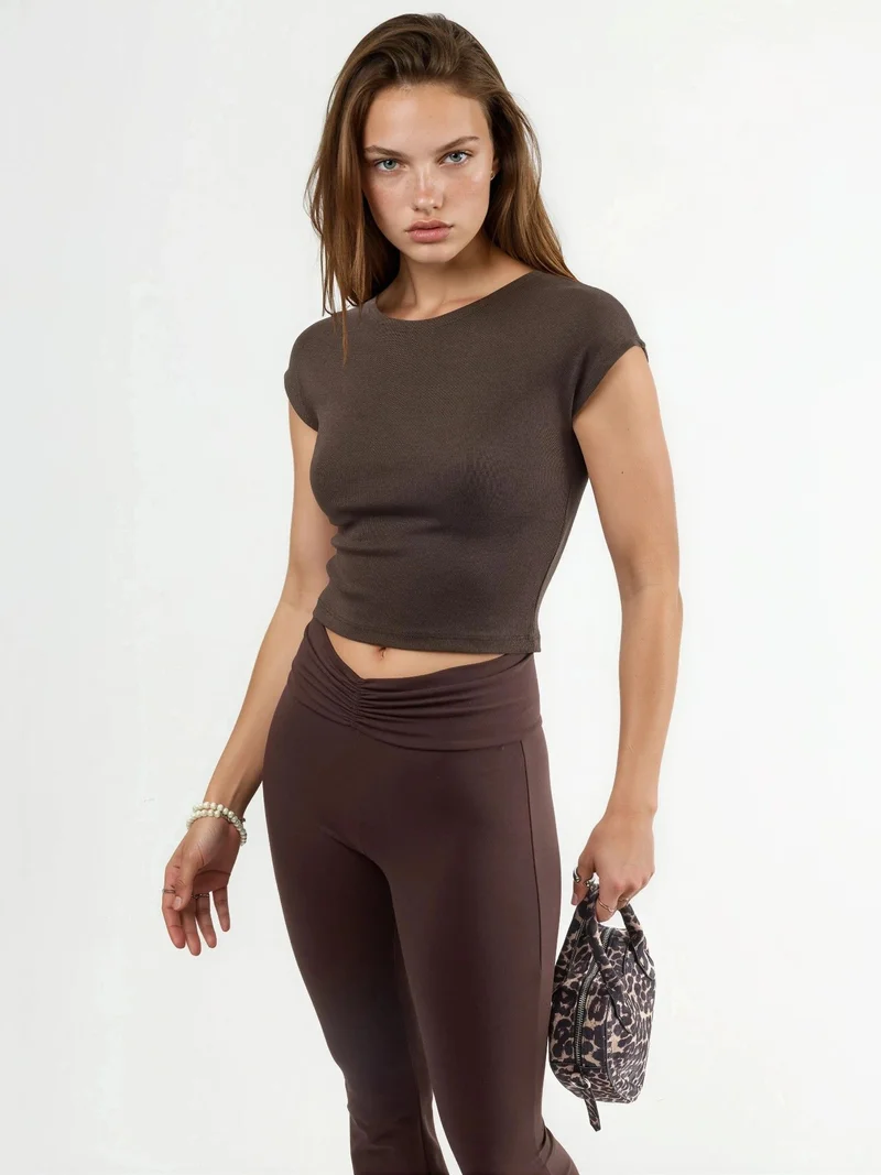 بوسيم BUSEM Cropped Modal Cotton Blend Sleeveless Top
